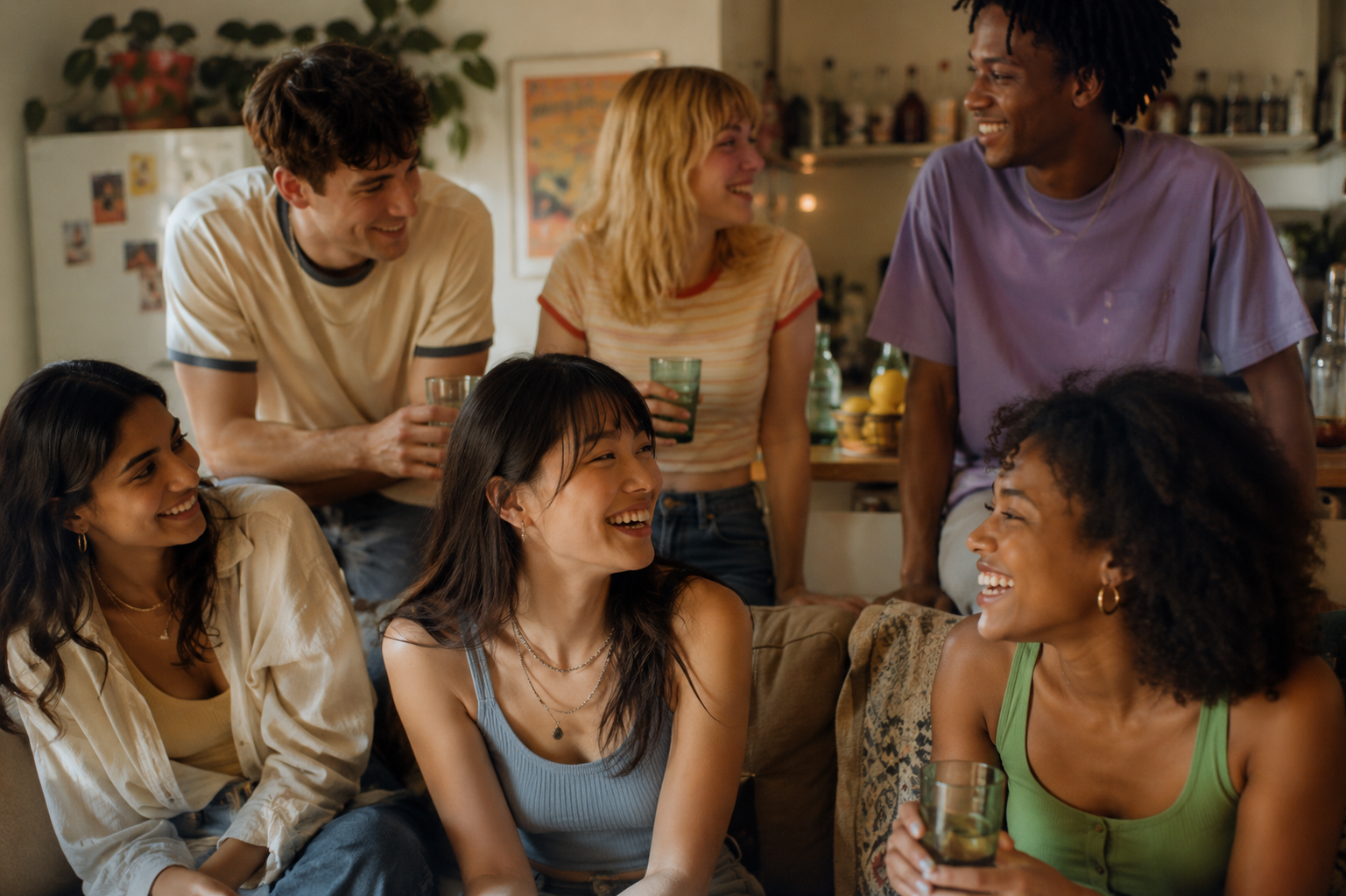 Roomies enjoying a harmonious home